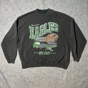 Abercrombie & Fitch NFL Philadelphia Eagles Oversized Sweatshirt XXL Black